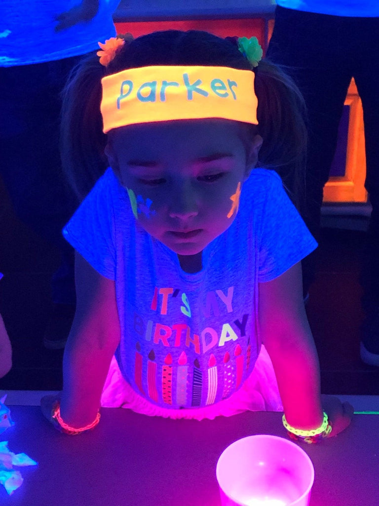 Glow in the Dark Personalized Headbands | Neon Party | Blacklight Party | Glow Party Favors | Custom Headband
