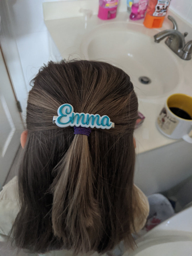 Name Barrette Clip for Kids Hair | Easter Basket Gift for Girls | Custom Hair Clip