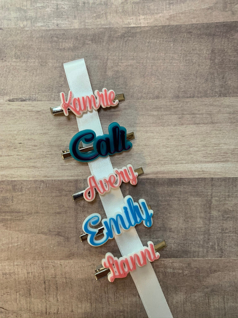 Name Barrette Clip for Kids Hair | Easter Basket Gift for Girls | Custom Hair Clip