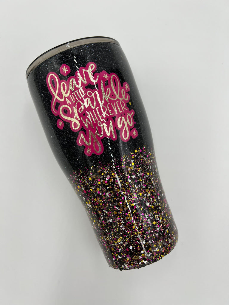 Leave a Little Sparkle Wherever You Go Glitter Tumbler | 30oz Custom Tumbler