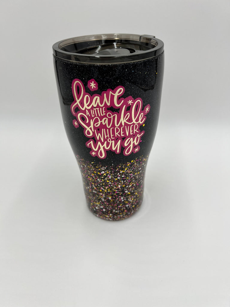 Leave a Little Sparkle Wherever You Go Glitter Tumbler | 30oz Custom Tumbler