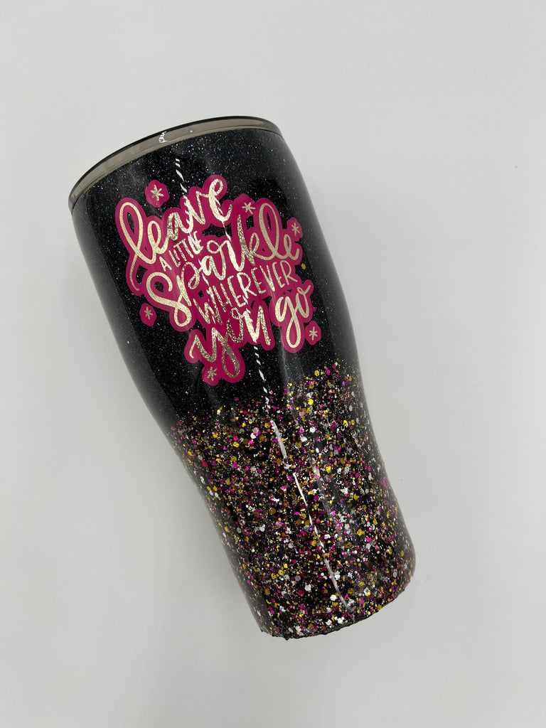 Leave a Little Sparkle Wherever You Go Glitter Tumbler | 30oz Custom Tumbler