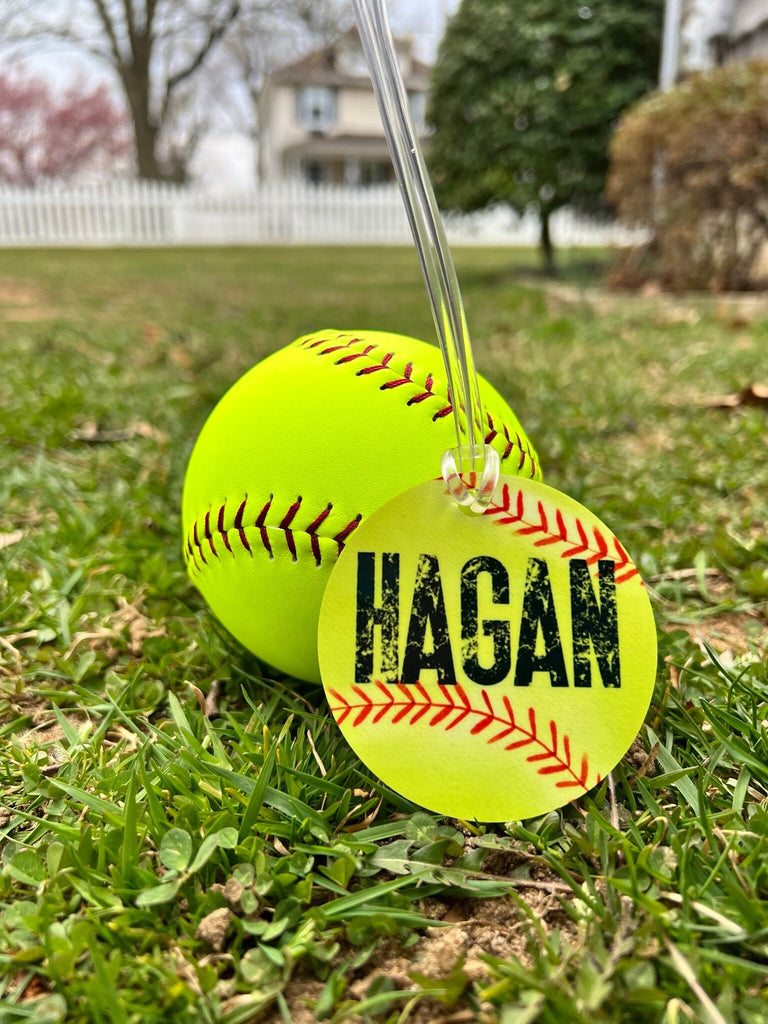 Softball Bat Bag Name Tag | Personalized Sports Bag Tag | Custom Softball Name Tag | Softball Tag | Luggage Tag Tournament Team Bag