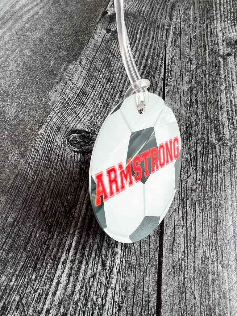 Soccer Bag Name Tag | Personalized Sports Bag Tag | Custom Soccer Name Tag | Soccer Tag | Luggage Tag | Bookbag Nametag | Travel Soccer