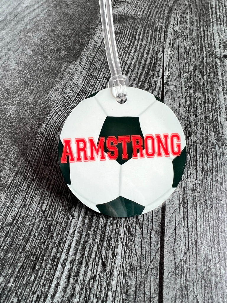 Soccer Bag Name Tag | Personalized Sports Bag Tag | Custom Soccer Name Tag | Soccer Tag | Luggage Tag | Bookbag Nametag | Travel Soccer