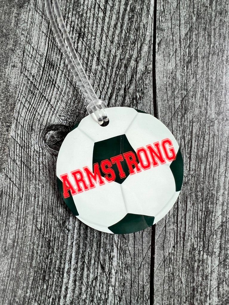 Soccer Bag Name Tag | Personalized Sports Bag Tag | Custom Soccer Name Tag | Soccer Tag | Luggage Tag | Bookbag Nametag | Travel Soccer