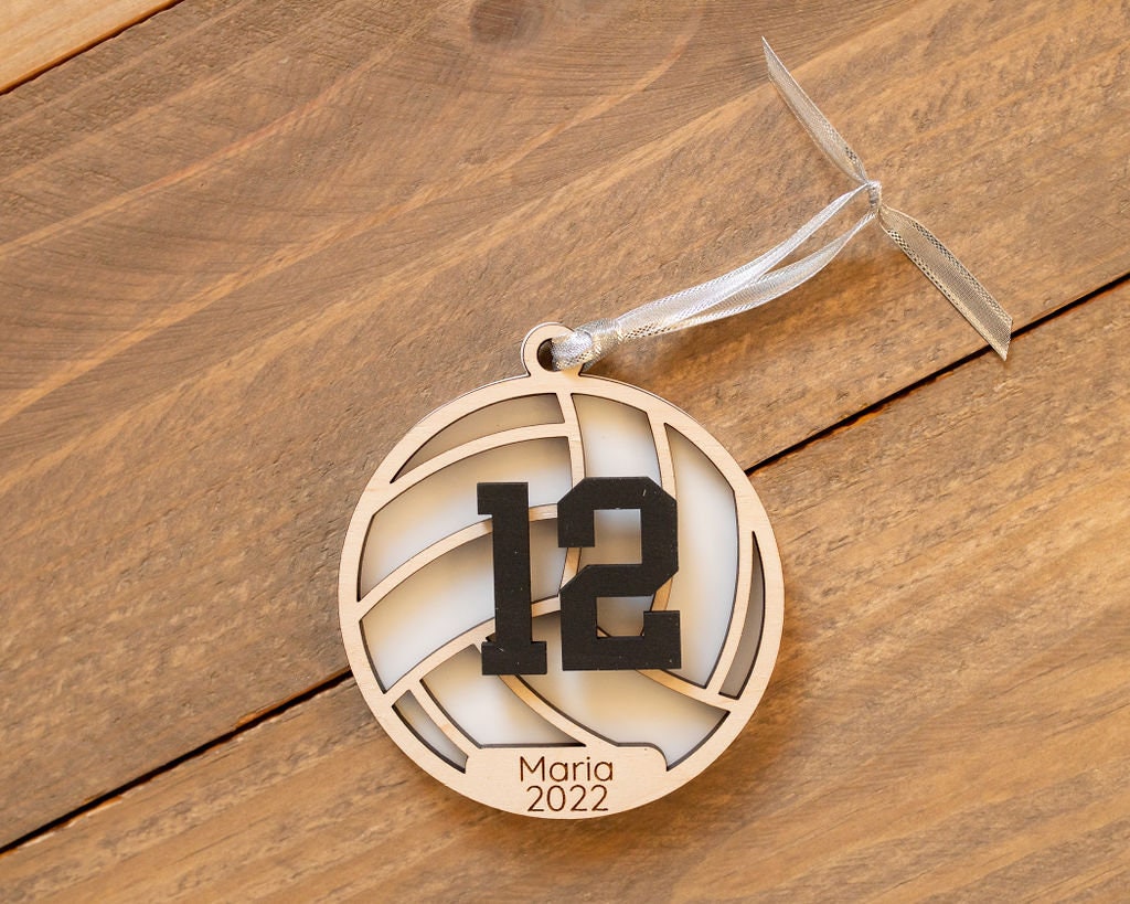 Sports Ornaments Personalized with your Favorite Player Name and Number | Basketball Football Tennis Baseball Volleyball Soccer