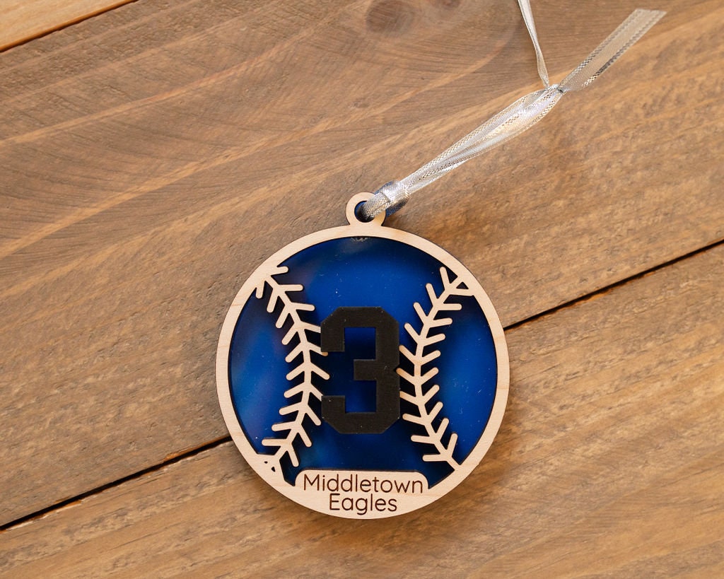 Sports Ornaments Personalized with your Favorite Player Name and Number | Basketball Football Tennis Baseball Volleyball Soccer