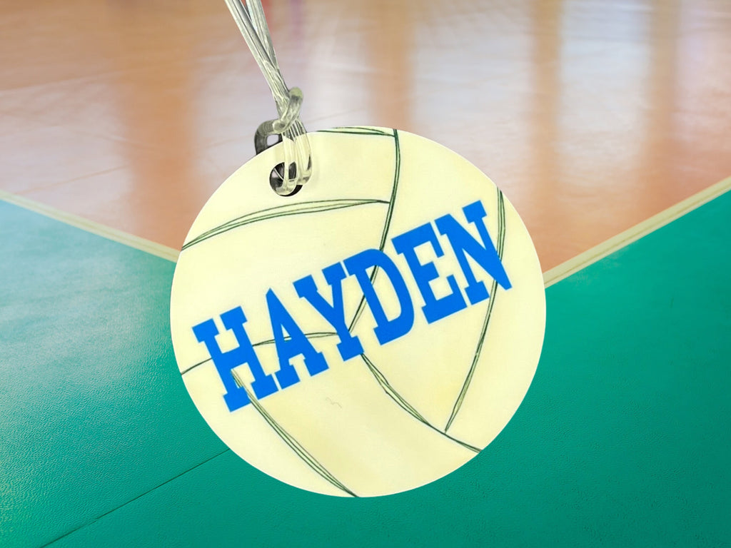 Volleyball Bag Nametag | Personalized Sports Bag Tag | Custom Volleyballl Name Tag | Luggage Tag | Bookbag Nametag | Youth Volleyball