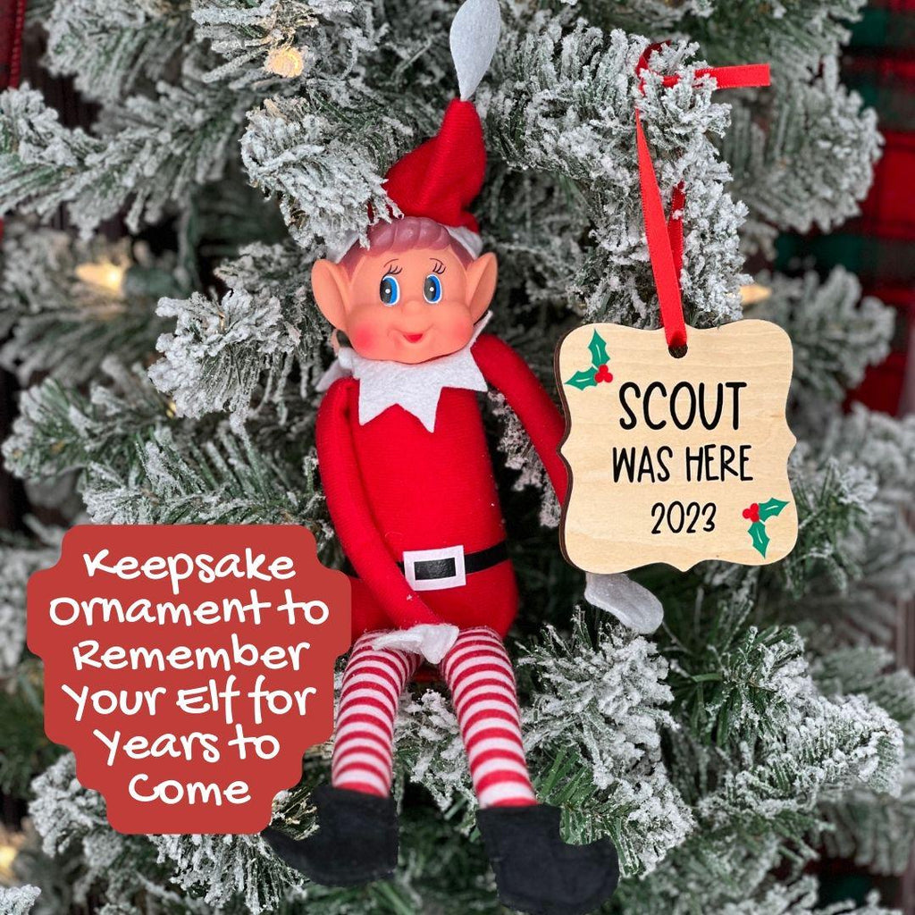 Elf Custom Ornament | Christmas Elf Prop Ornament | Elf Accessories for Kids Christmas | Personalized Elf Christmas Ornament | Custom Elf