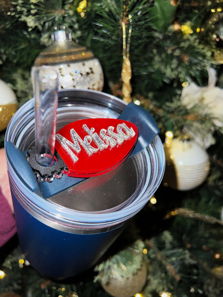 Christmas Bulb Tumbler Topper | Personalized Tumbler Topper | Custom Tumbler Accessory