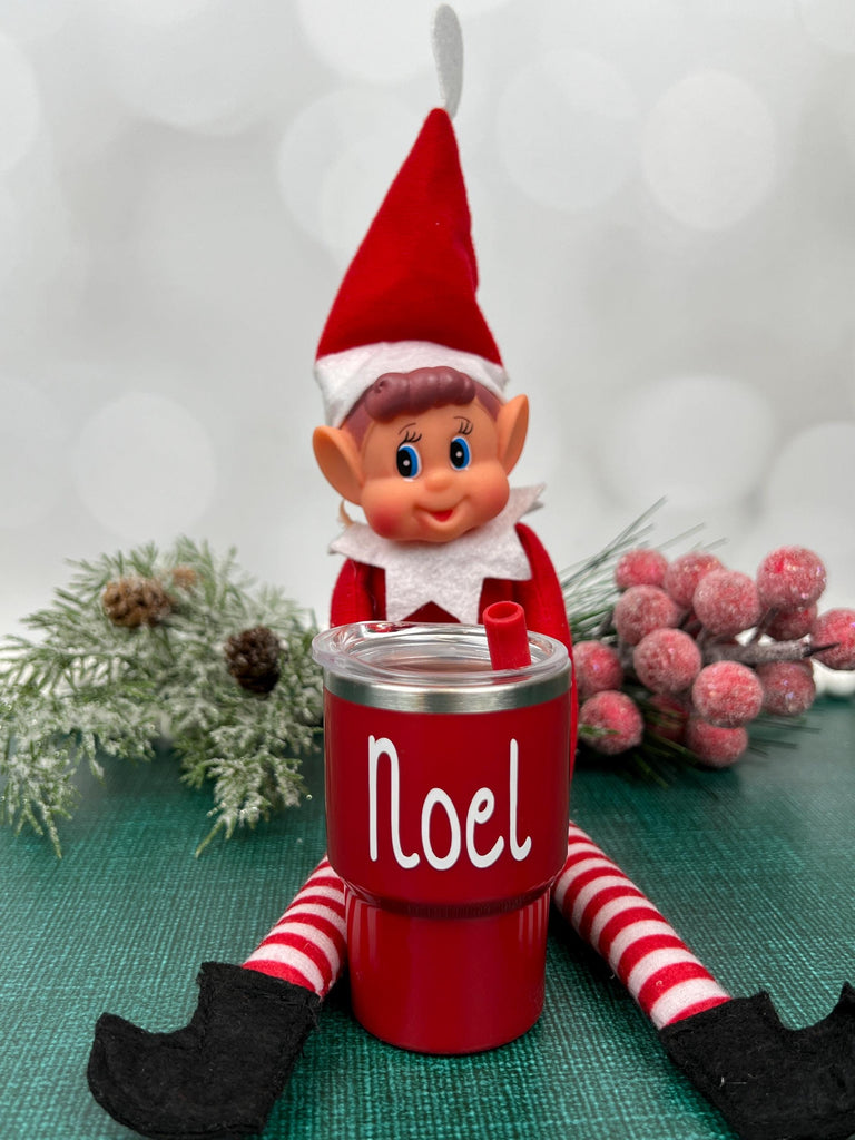 Elf Tumbler Personalized with Any Name | Christmas Elf Prop Elf Setup | Christmas Elf Kids | Elf Kit | Custom Elf Accessories