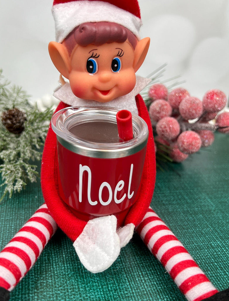 Elf Tumbler Personalized with Any Name | Christmas Elf Prop Elf Setup | Christmas Elf Kids | Elf Kit | Custom Elf Accessories