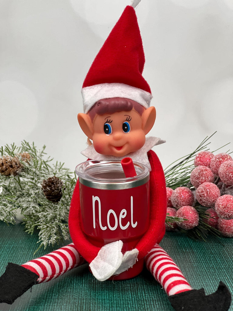 Elf Tumbler Personalized with Any Name | Christmas Elf Prop Elf Setup | Christmas Elf Kids | Elf Kit | Custom Elf Accessories