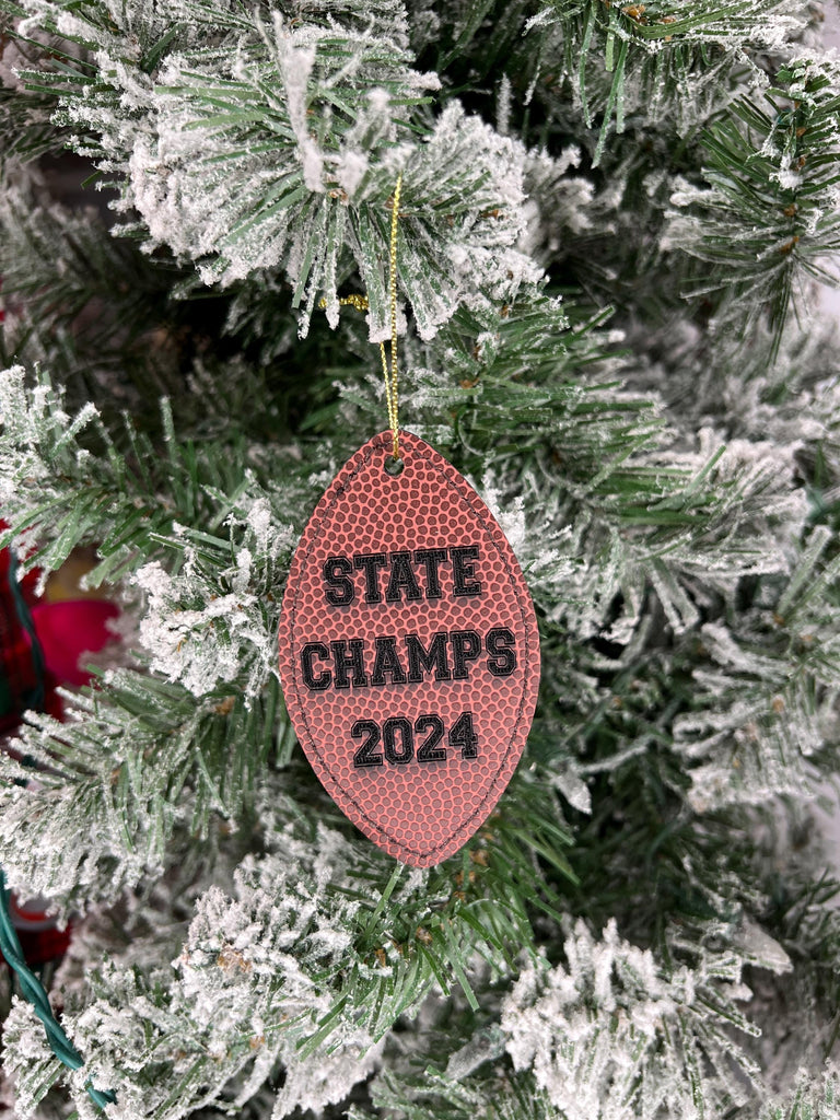 Leather Football Custom Engraved Ornament | Football Leather Personalized Christmas Ornament | Football Player Football Coach Christmas Gift