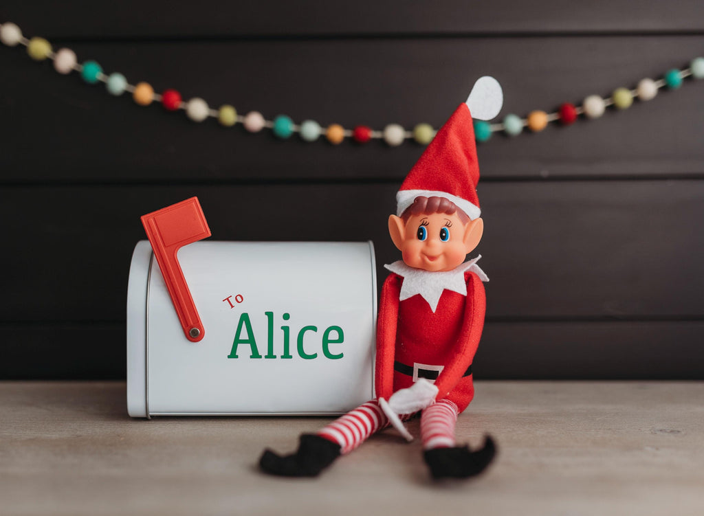 Elf MailBox Personalized with Child's Name & Elf Name | Christmas Elf Prop Setup | Christmas Elf Kids | Elf Mail | Custom Elf Accessories