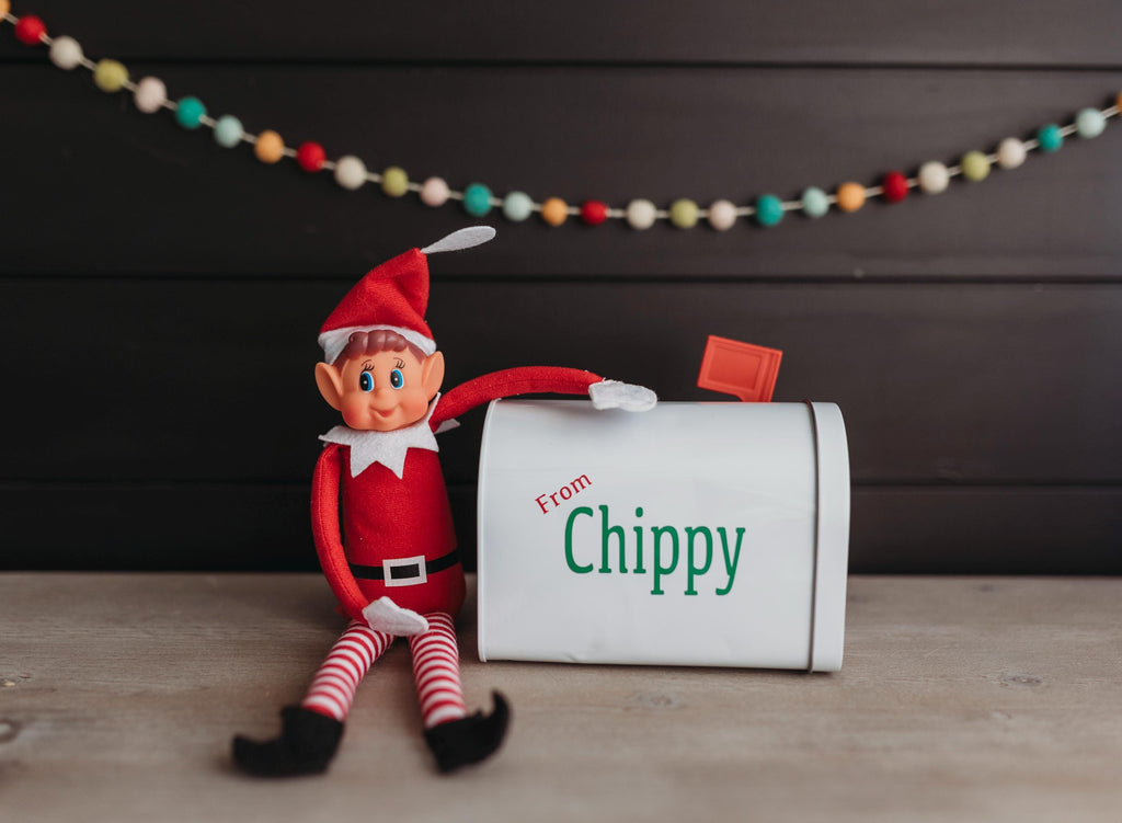 Elf MailBox Personalized with Child's Name & Elf Name | Christmas Elf Prop Setup | Christmas Elf Kids | Elf Mail | Custom Elf Accessories