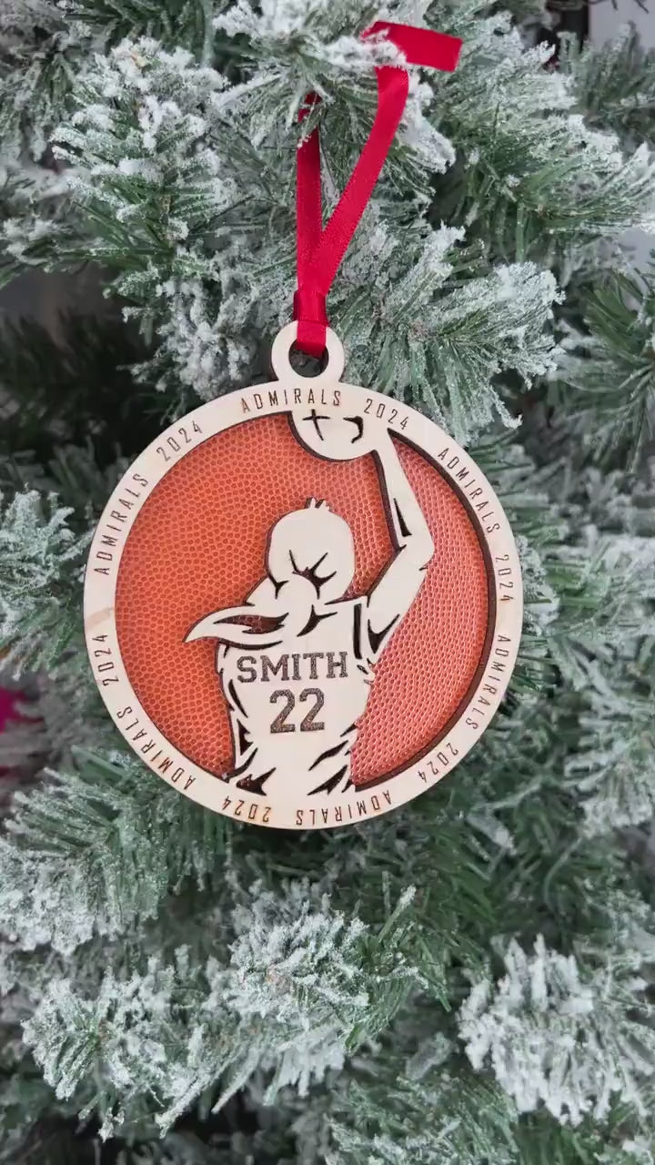 Basketball Player Custom Ornament