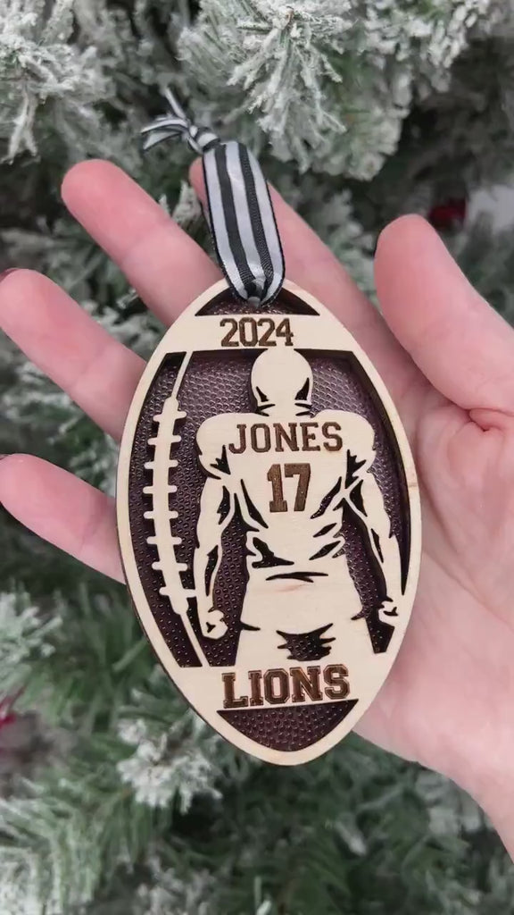 Football Player Custom Ornament