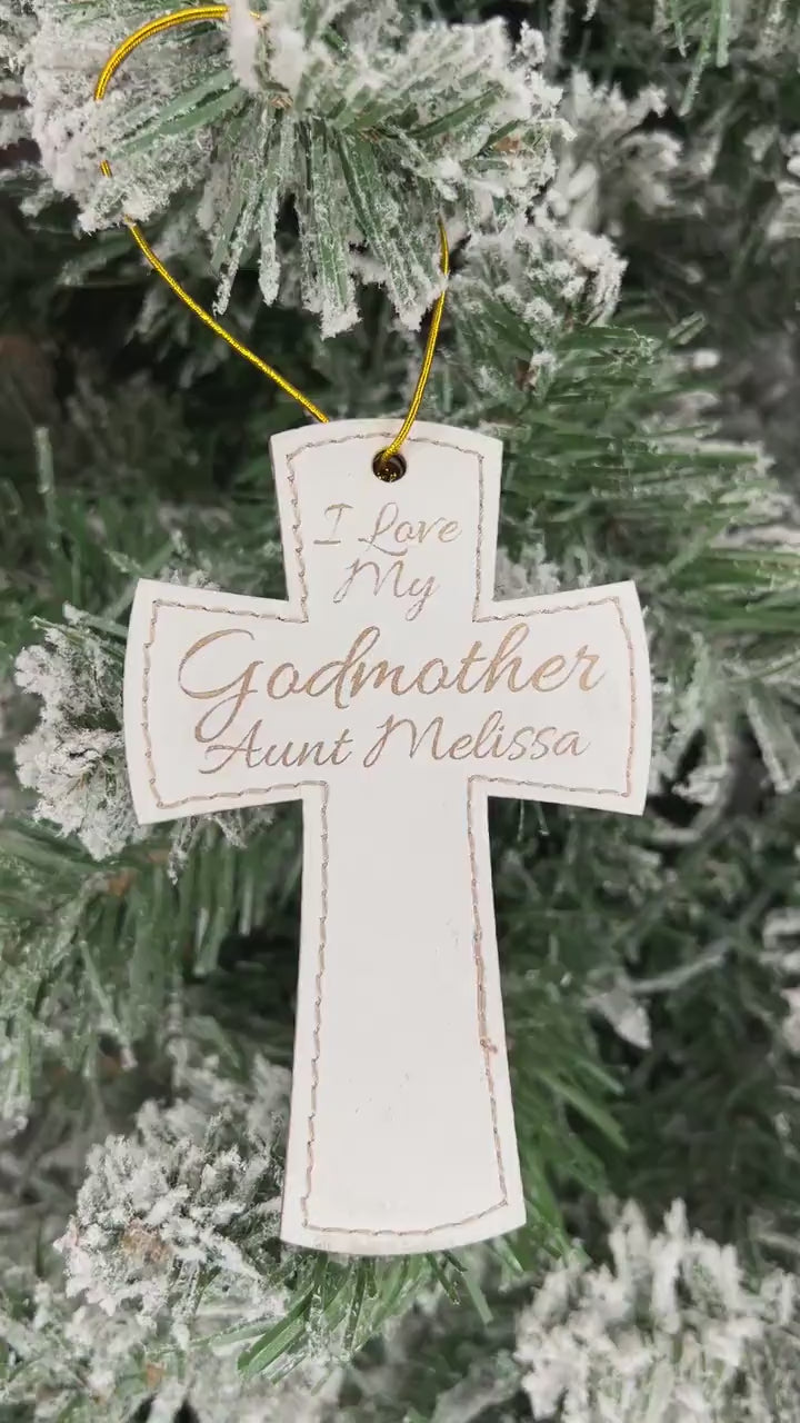 Godmother Godfather Christmas Ornament