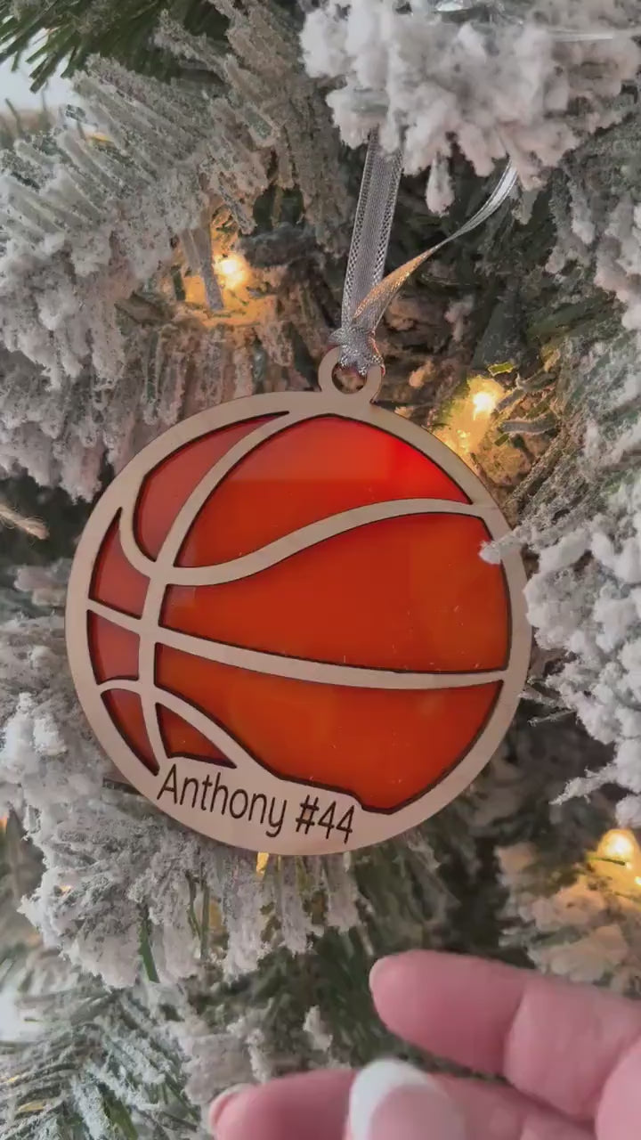 Sports Ornaments Personalized with your Favorite Player Name and Number