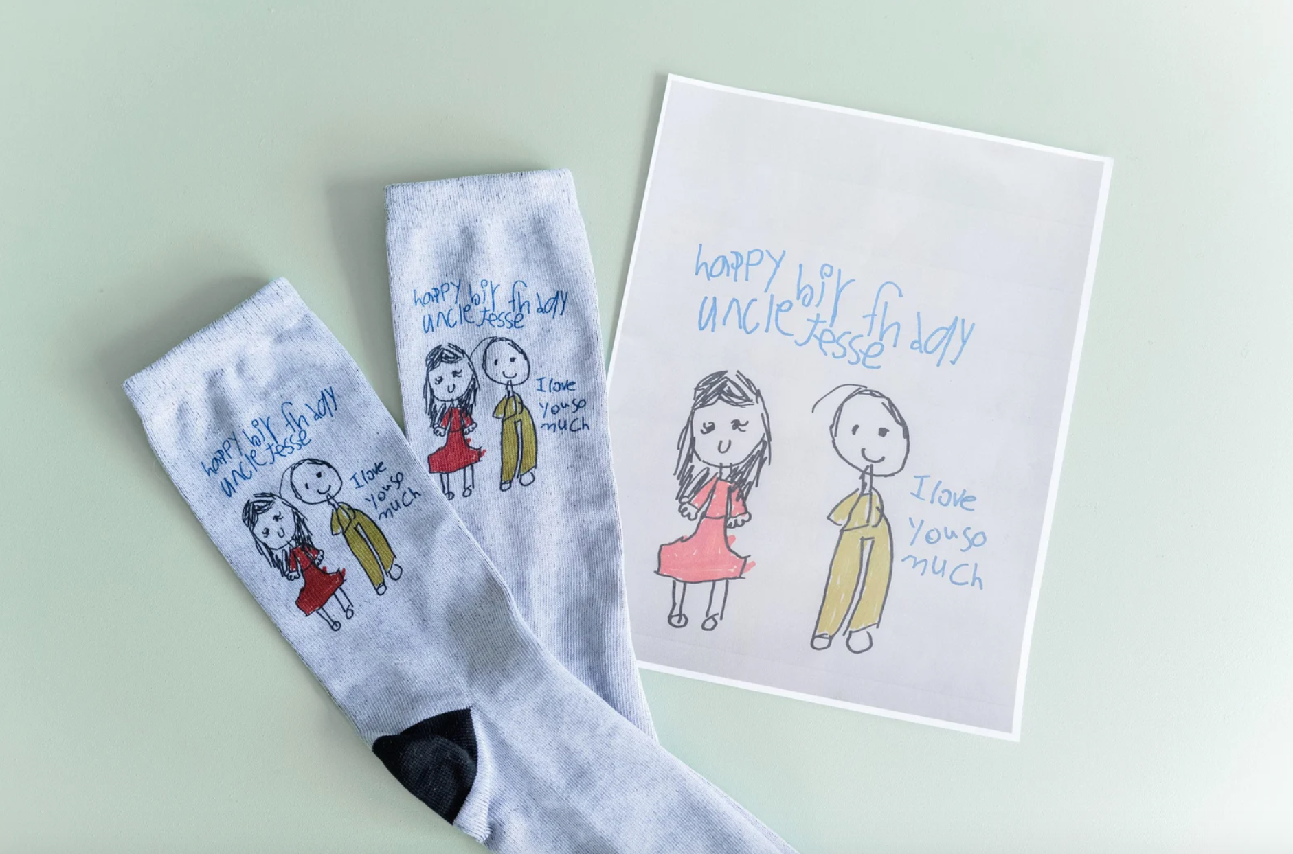 Kid's Artwork Dress Socks – Everything Done To A T