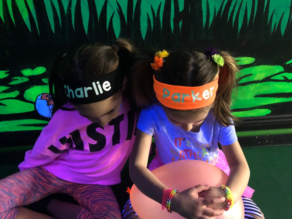 Glow in the Dark Personalized Headbands | Neon Party | Blacklight Party | Glow Party Favors | Custom Headband