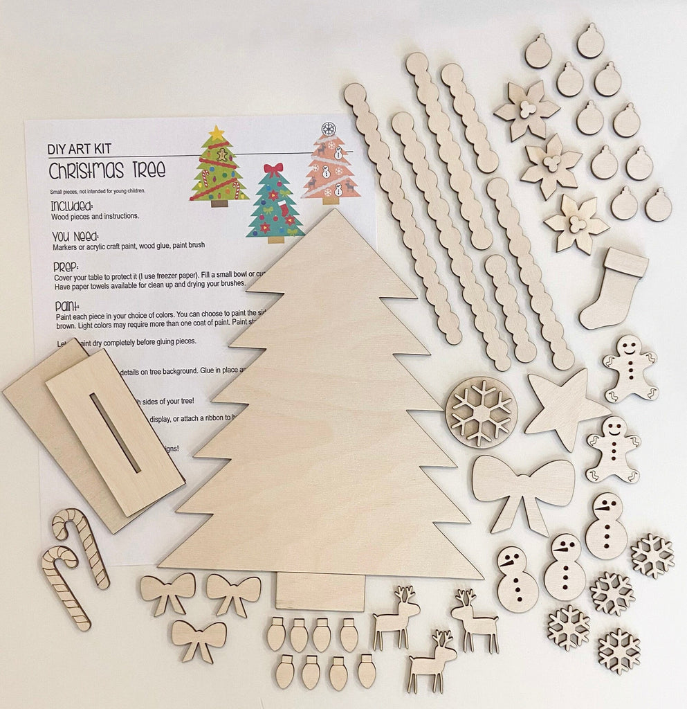 DIY Christmas Tree Painting Kit | Paint Your Own Tree | Tree Decorating Activity | Craft Gift