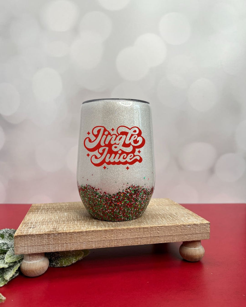 Jingle Juice | Christmas Wine Tumbler | Christmas Tumbler | Wine Cup | Christmas Gift | Christmas Party | Wine Christmas Spirit