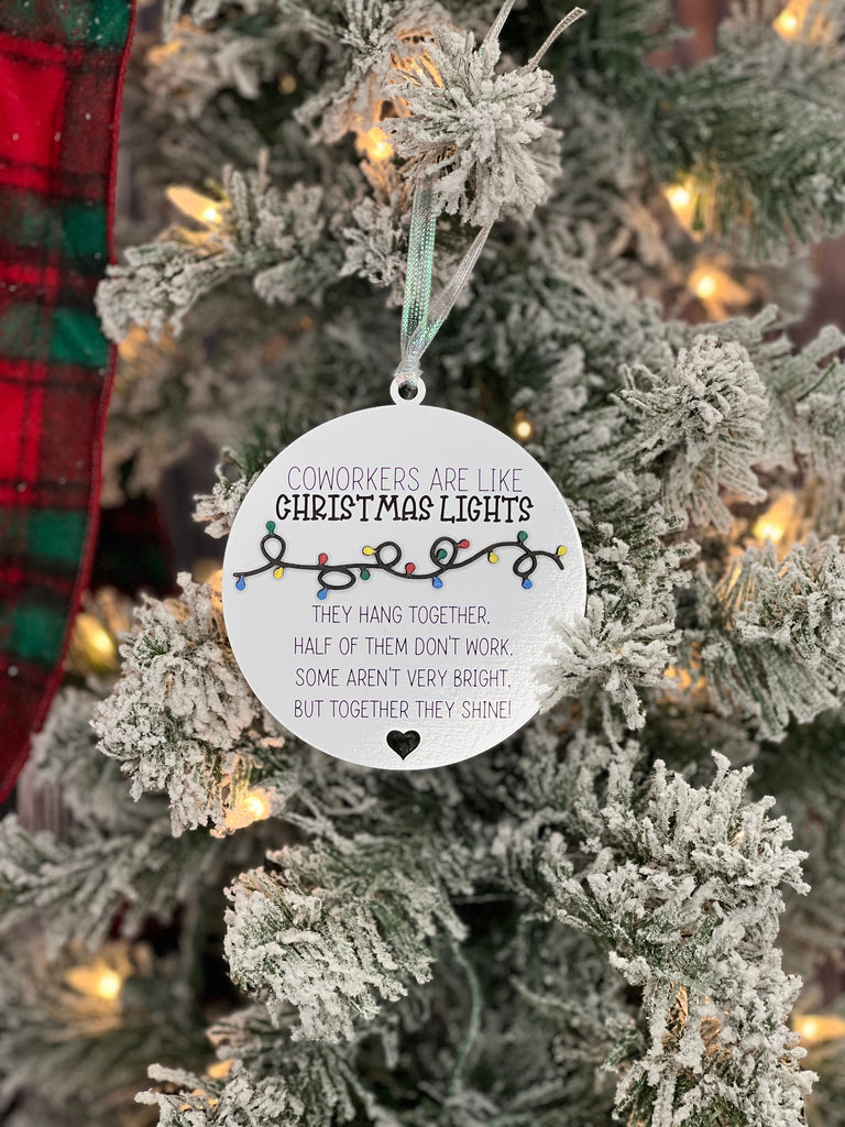 Coworker Christmas Gift - Coworker Funny Christmas Ornaments - Work Bestie, Work Friend Ornament - Office Exchange Gift